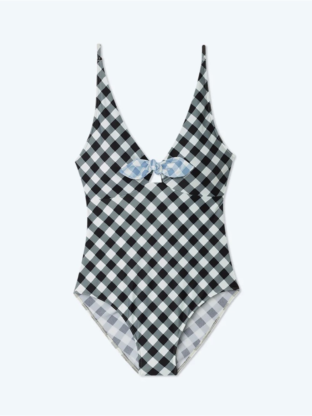 Summersalt The Jetsetter Black And White Checkered Gingham One Piece Swimsuit